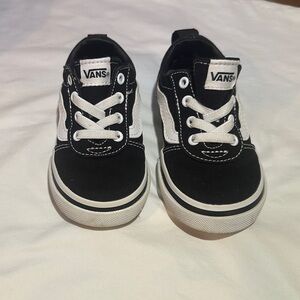 Vans Kids Black and White Sneakers